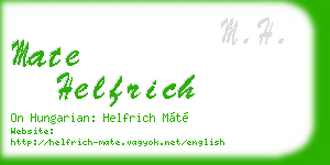 mate helfrich business card